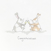 Congratulation Bunnies Card By Feather and Hare