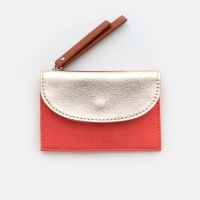 Rose Gold and Coral Cardholder Coin Purse Caroline Gardner