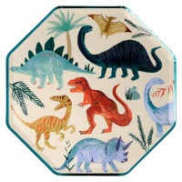Dinosaur Kingdom Set of 8 Large Paper Plates By Meri Meri