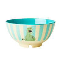 Dinosaur & Stripe Print Melamine Bowl Rice DK