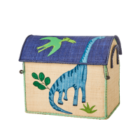 Dinosaur Raffia Toy Storage Small Basket Rice DK