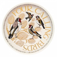 Four Calling Birds Print Round Tray By Emma Bridgewater