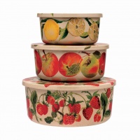 Emma Bridgewater Fruit Print Rice Husk Storage Tubs Set of 3