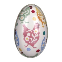 Hen Print Egg Shaped Tin By Emma Bridgewater