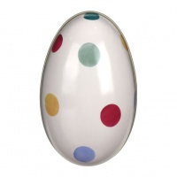 Polka Dot Print Egg Shaped Tin By Emma Bridgewater
