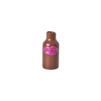 Extra Small Ceramic Vase With Lips in Brown By Rice