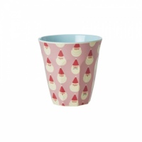 Christmas Pink Santa Print Melamine Cup By Rice DK