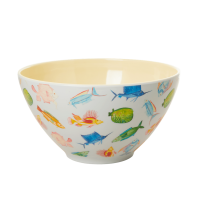 Melamine Salad Bowl Fish Print by Rice DK