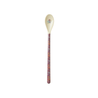 Wild Vintage Flower Print Long Handle Melamine Latte Spoon Rice DK