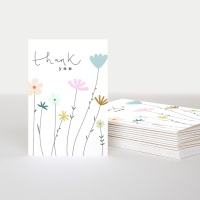 Fleur Floral Thank You Cards Pack of 10 By Caroline Gardner