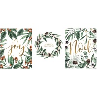Frosted Botanics Trio Christmas Card Collection By Art File
