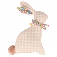 Gingham & Liberty Print Bunny Cushion By Meri Meri