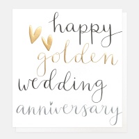 Golden Wedding Anniversary Card Caroline Gardner