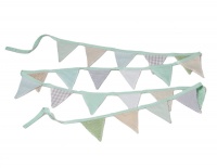 Green Fabric Bunting By Oskar and Ellen