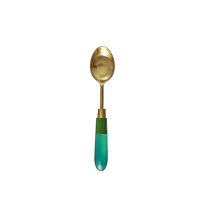Green Spoon Brass Look Resin Handle By Rice
