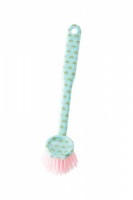 Mint Green with Heart Print Dish Washing Brush By Rice
