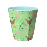 Green Hen Print Melamine Cup by Rice DK