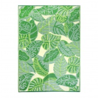 Green Palm Print Outdoor Rug By Talking Tables