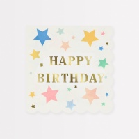 Happy Birthday Star Large Paper Napkins By Meri Meri