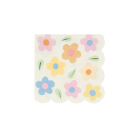 Happy Flower Print Small Paper Napkins by Meri Meri