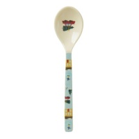 Christmas Happy Holiday Print Melamine Teaspoon By Rice