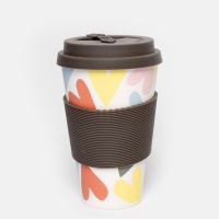 Heart Print Reusable Cup By Caroline Gardner