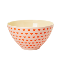 Melamine Salad Bowl Heart Print by Rice DK