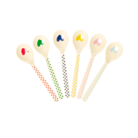 Heart Print Melamine Teaspoons Rice DK