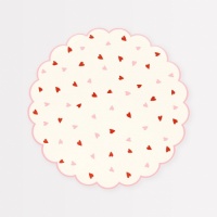 Heart Print Small Paper Plates By Meri Meri