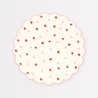 Heart Print Small Paper Plates By Meri Meri