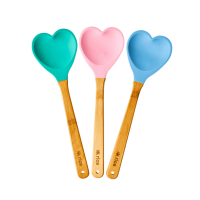Heart Shaped Silicone Kitchen Spoon Rice DK
