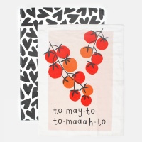 Heart & Tomato Print Tea Towels Set of 2 Caroline Gardner