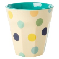 Blue Dot Print Kids Small Melamine Cup By Rice DK