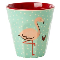 Flamingo Print Kids Small Melamine Cup By Rice DK