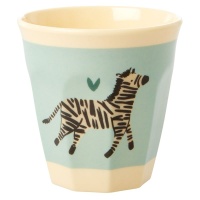 Zebra Print Kids Small Melamine Cup By Rice DK