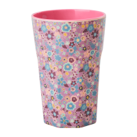 Lavender Fall Floral Print Melamine Tall Cup By Rice DK