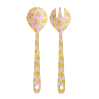 Melamine Salad Servers Lemon Print Rice DK