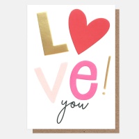 Love You Card By Caroline Gardner