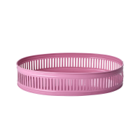 Oval Pink Metal Medium Tray or Storage Tray By Rice DK