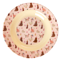 Party Animal Pink Print Kids Melamine Bowl By Rice DK