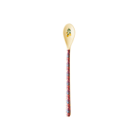 Long Handle Melamine Latte Spoons Poppies Print Rice DK