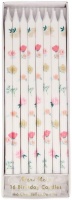 Floral Print Tall Birthday Candles By Meri Meri