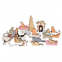 Festive Cat Wooden Advent Calendar By Meri Meri
