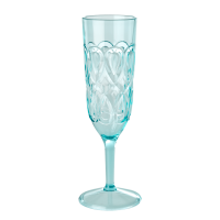 Mint Swirl Embossed Acrylic Champagne Glass Rice DK