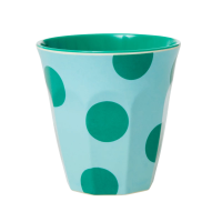 Mint Melamine Cup Green Dot Print by Rice DK