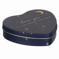 Love You To The Moon & Back Heart Shaped Little Gesture Tin By Sara Miller