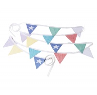 Multi Coloured Fabric Bunting By Oskar and Ellen