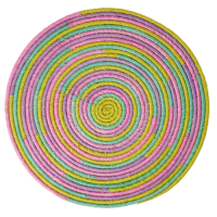 Colourful Raffia Round Large Placemat By Rice DK