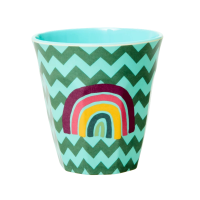 Multi Zig Zag Print Melamine Cup By Rice DK