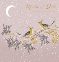 Mum & Dad Merry Christmas Card By Sara Miller
